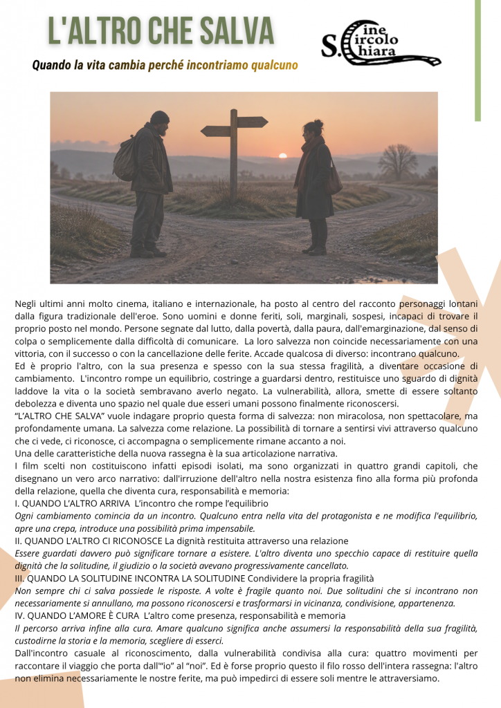 tema cineforum Locadina Altro che salva